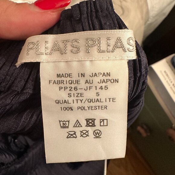 Issey Miyake Pleats Please Navy Pants - Size 5 - Picture 7 of 7